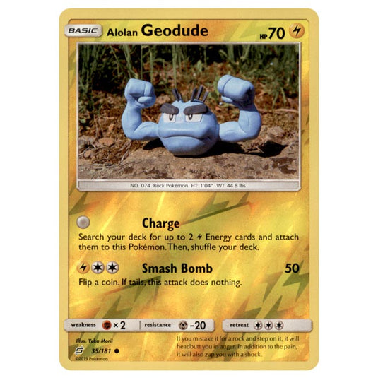 Pokemon - Sun & Moon - Team Up - Alolan Geodude - 35/181 - (Reverse Holo)