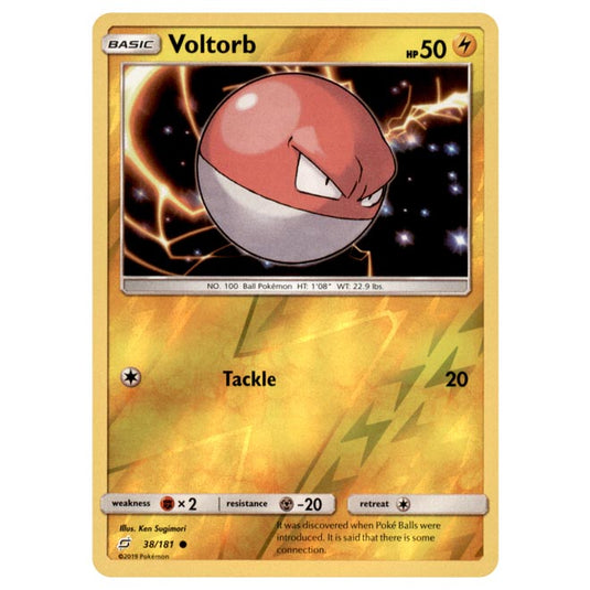 Pokemon - Sun & Moon - Team Up - Voltorb - 38/181 - (Reverse Holo)