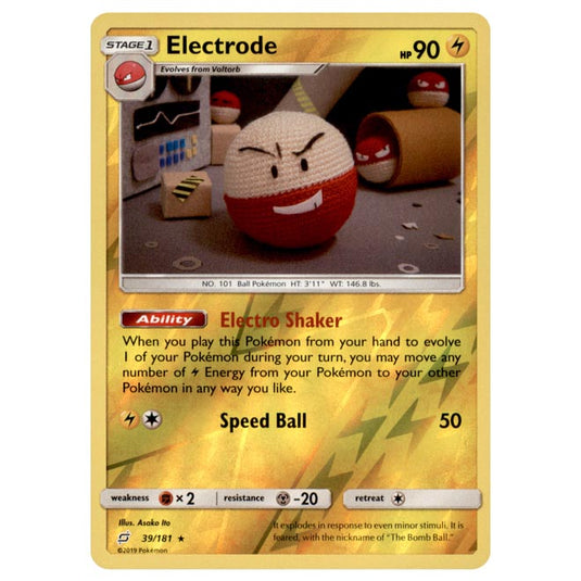 Pokemon - Sun & Moon - Team Up - Electrode - 39/181 - (Reverse Holo)