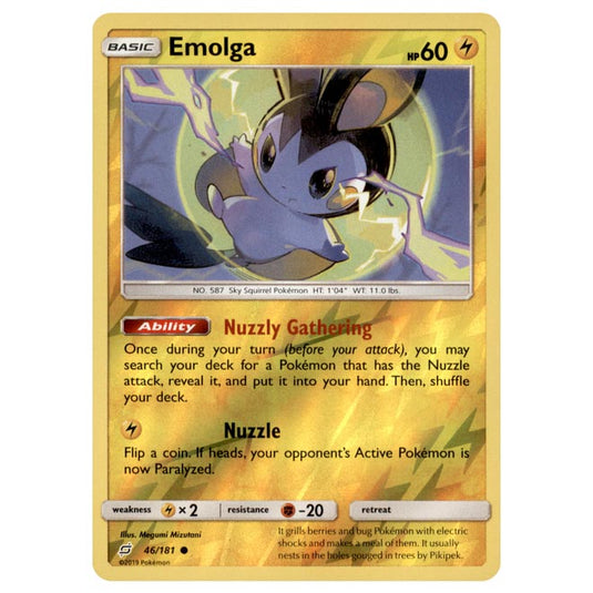 Pokemon - Sun & Moon - Team Up - Emolga - 46/181 - (Reverse Holo)