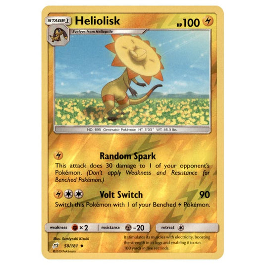 Pokemon - Sun & Moon - Team Up - Heliolisk - 50/181 - (Reverse Holo)