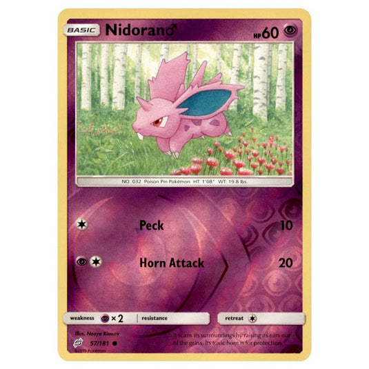 Pokemon - Sun & Moon - Team Up - Nidoran - 57/181 - (Reverse Holo)