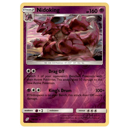 Pokemon - Sun & Moon - Team Up - Nidoking - 59/181 - (Reverse Holo)