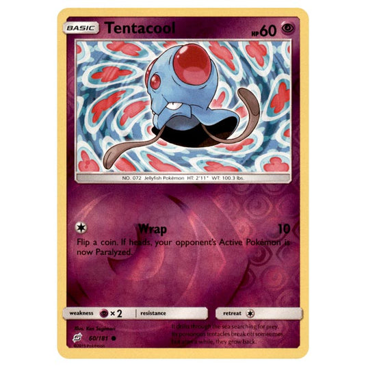 Pokemon - Sun & Moon - Team Up - Tentacool - 60/181 - (Reverse Holo)