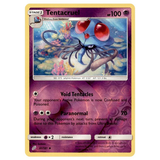 Pokemon - Sun & Moon - Team Up - Tentacruel - 61/181 - (Reverse Holo)