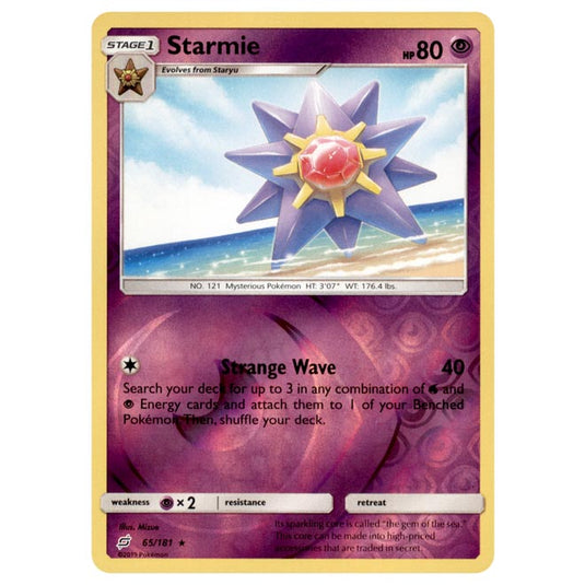 Pokemon - Sun & Moon - Team Up - Starmie - 65/181 - (Reverse Holo)