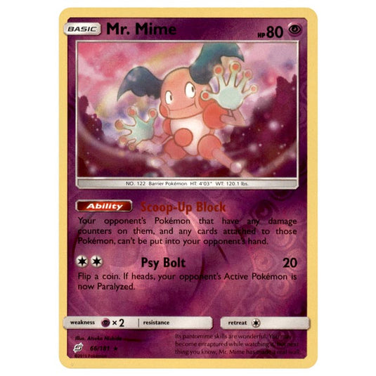 Pokemon - Sun & Moon - Team Up - Mr. Mime - 66/181 - (Reverse Holo)