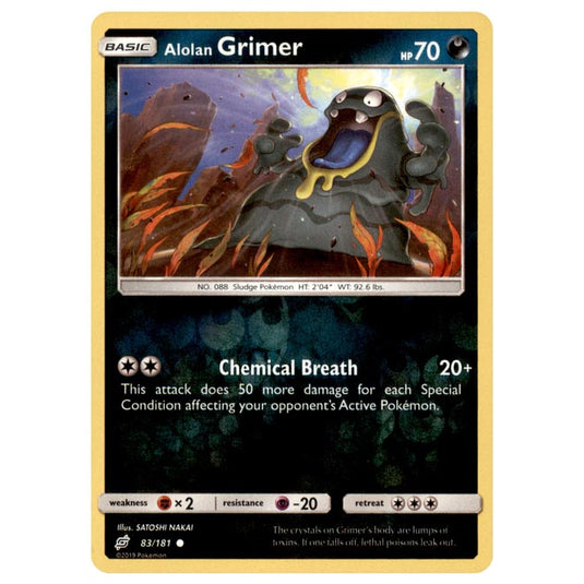 Pokemon - Sun & Moon - Team Up - Alolan Grimer - 83/181 - (Reverse Holo)