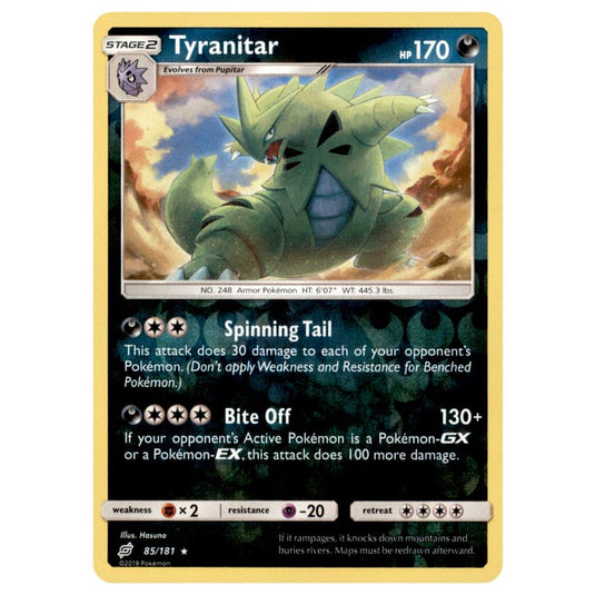 Pokemon - Sun & Moon - Team Up - Tyranitar - 85/181 - (Reverse Holo)