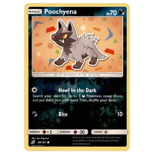 Pokemon - Sun & Moon - Team Up - Poochyena - 86/181 - (Reverse Holo)