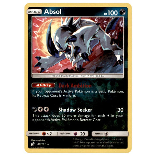 Pokemon - Sun & Moon - Team Up - Absol - 88/181 - (Reverse Holo)