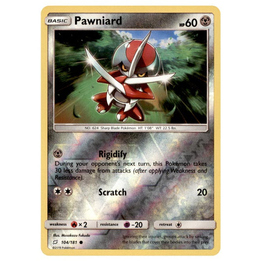 Pokemon - Sun & Moon - Team Up - Pawniard - 104/181 - (Reverse Holo)