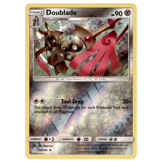 Pokemon - Sun & Moon - Team Up - Doublade - 108/181 - (Reverse Holo)