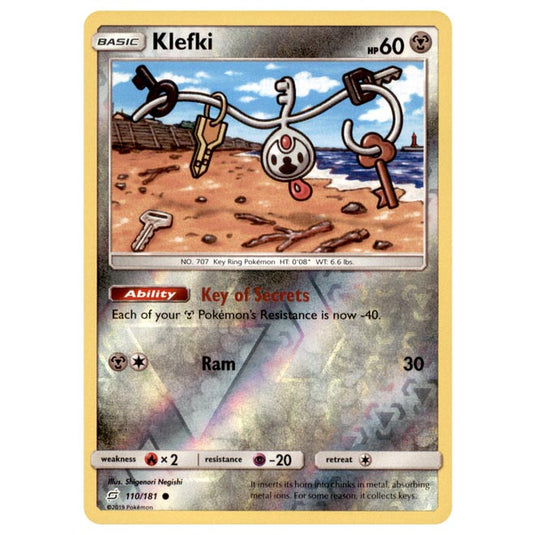 Pokemon - Sun & Moon - Team Up - Klefki - 110/181 - (Reverse Holo)