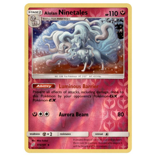 Pokemon - Sun & Moon - Team Up - Alolan Ninetales - 111/181 - (Reverse Holo)