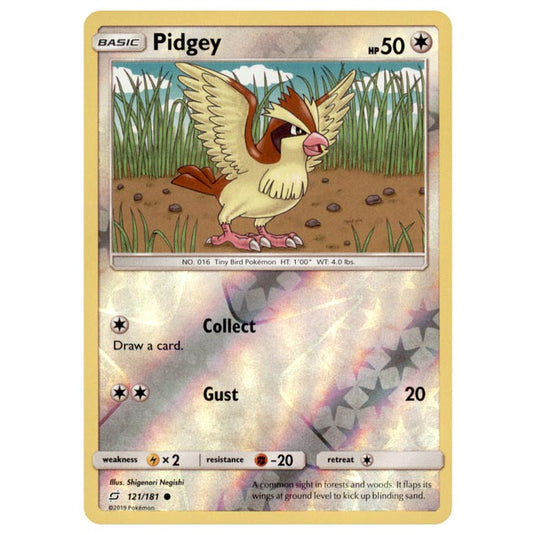 Pokemon - Sun & Moon - Team Up - Pidgey - 121/181 - (Reverse Holo)