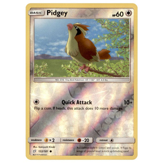 Pokemon - Sun & Moon - Team Up - Pidgey - 122/181 - (Reverse Holo)