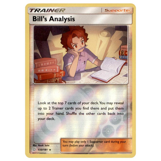 Pokemon - Sun & Moon - Team Up - Bill's Analysis - 133/181 - (Reverse Holo)