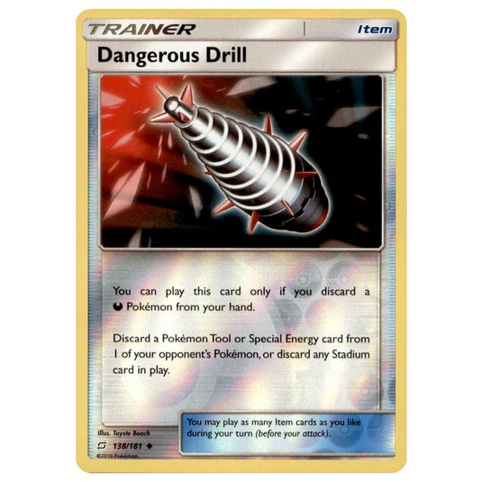 Pokemon - Sun & Moon - Team Up - Dangerous Drill - 138/181 - (Reverse Holo)