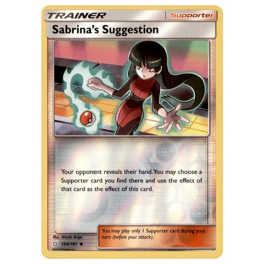 Pokemon - Sun & Moon - Team Up - Sabrina's Suggestion - 154/181 - (Reverse Holo)