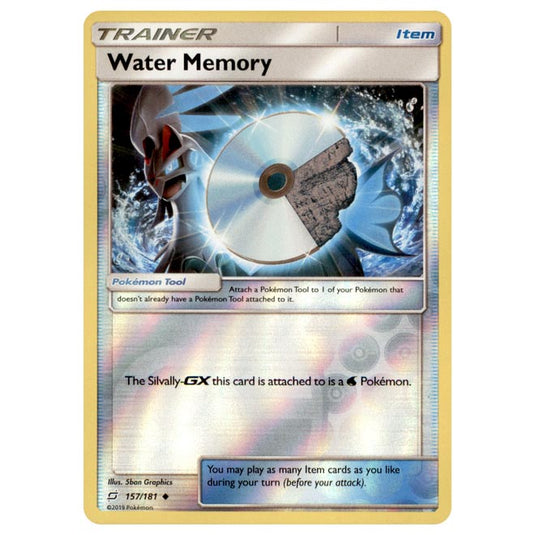 Pokemon - Sun & Moon - Team Up - Water Memory - 157/181 - (Reverse Holo)