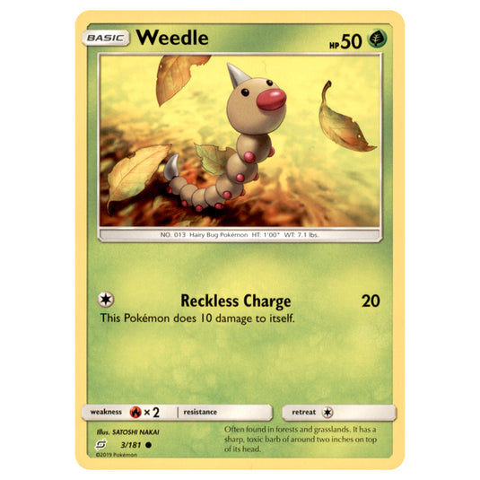 Pokemon - Sun & Moon - Team Up - Weedle - 3/181