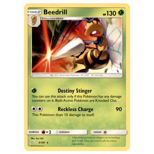 Pokemon - Sun & Moon - Team Up - Beedrill - 5/181