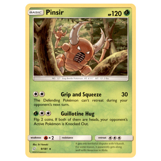 Pokemon - Sun & Moon - Team Up - Pinsir - 9/181