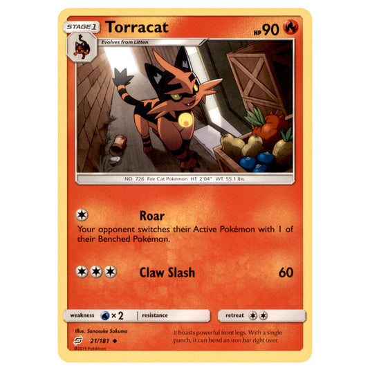 Pokemon - Sun & Moon - Team Up - Torracat - 21/181