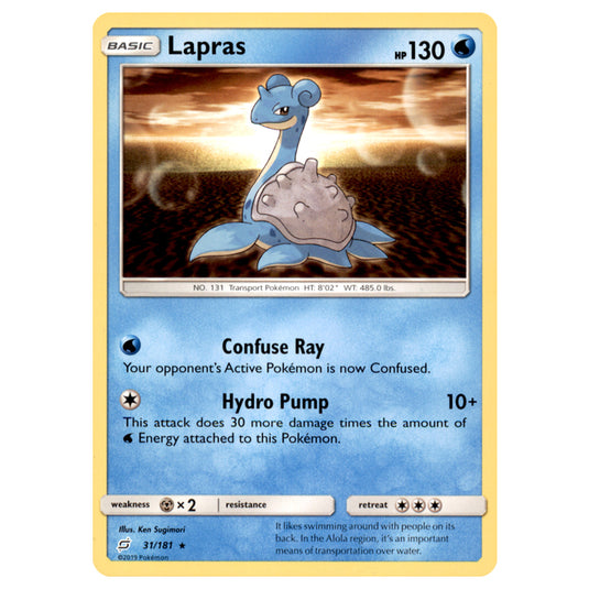 Pokemon - Sun & Moon - Team Up - Lapras - 31/181