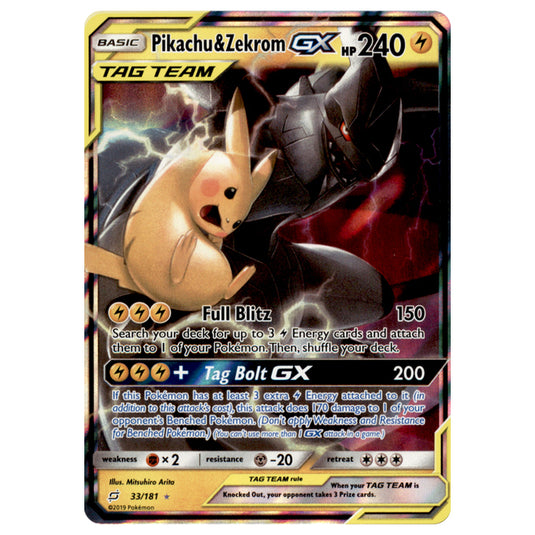 Pokemon - Sun & Moon - Team Up - Pikachu & Zekrom-GX - 33/181