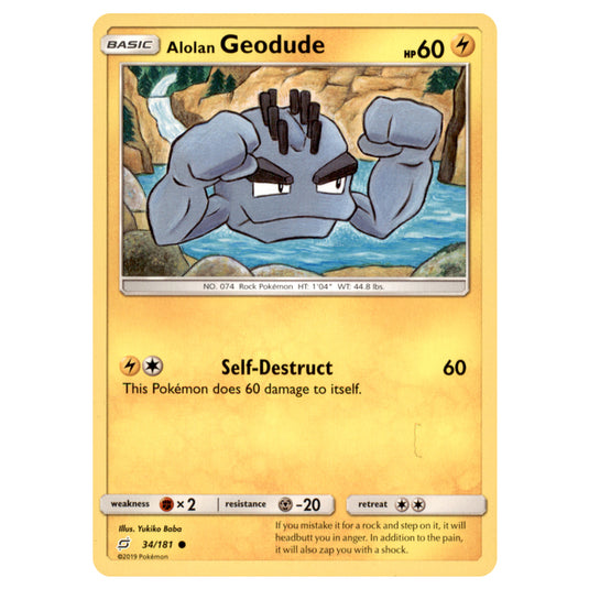 Pokemon - Sun & Moon - Team Up - Alolan Geodude - 34/181