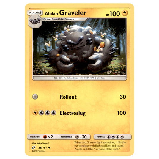 Pokemon - Sun & Moon - Team Up - Alolan Graveler - 36/181