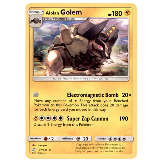 Pokemon - Sun & Moon - Team Up - Alolan Golem - 37/181