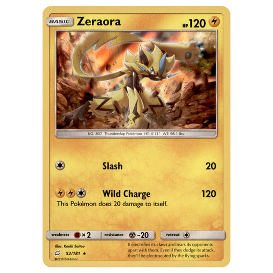 Pokemon - Sun & Moon - Team Up - Zeraora - 52/181