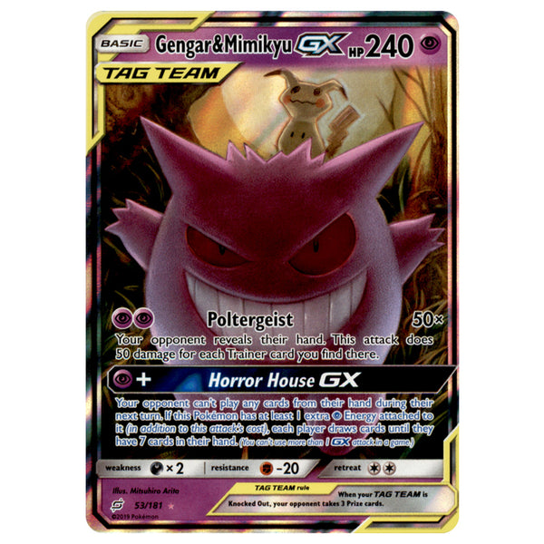 Pokemon - Sun & Moon - Team Up - Gengar & Mimikyu-GX - 53/181 Pokemon - Sun & Moon - Team Up - Gengar & Mimikyu-GX - 53/181