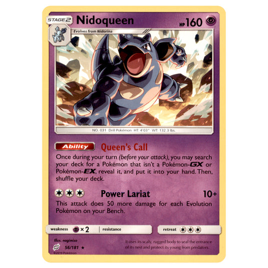 Pokemon - Sun & Moon - Team Up - Nidoqueen - 56/181