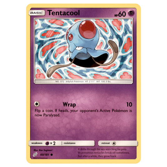 Pokemon - Sun & Moon - Team Up - Tentacool - 60/181