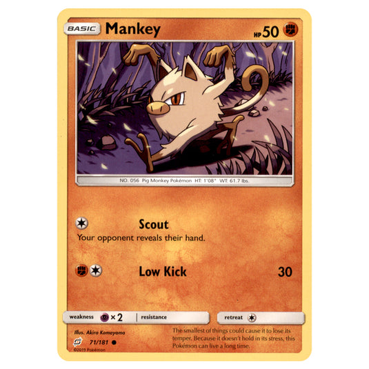 Pokemon - Sun & Moon - Team Up - Mankey - 71/181
