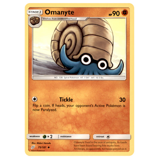 Pokemon - Sun & Moon - Team Up - Omanyte - 75/181