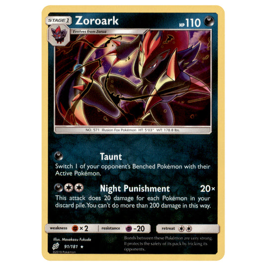 Pokemon - Sun & Moon - Team Up - Zoroark - 91/181