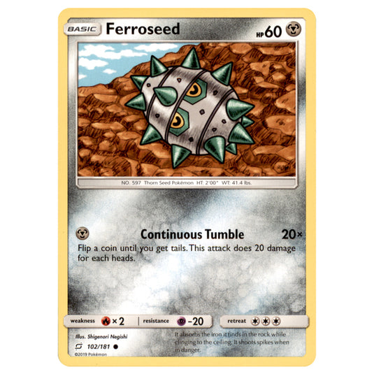 Pokemon - Sun & Moon - Team Up - Ferroseed - 102/181