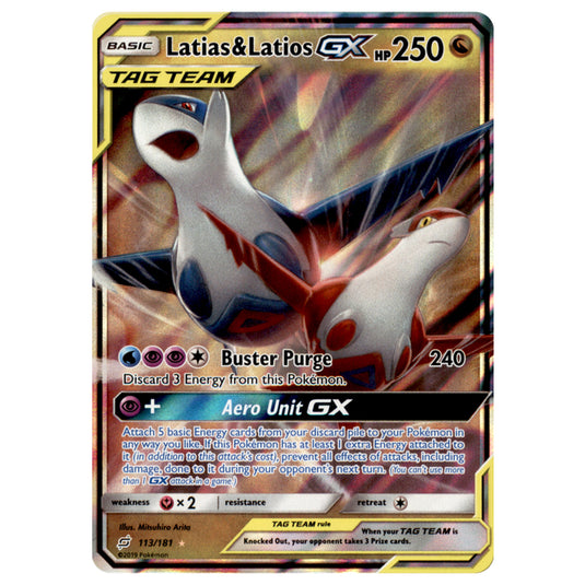 Pokemon - Sun & Moon - Team Up - Latias & Latios-GX - 113/181