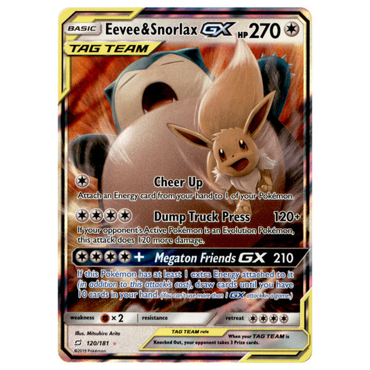 Pokemon - Sun & Moon - Team Up - Eevee & Snorlax-GX - 120/181