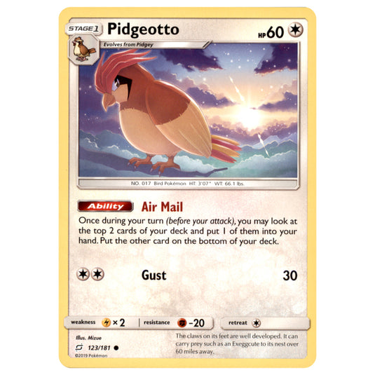 Pokemon - Sun & Moon - Team Up - Pidgeotto - 123/181