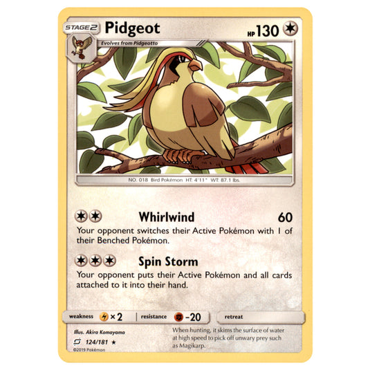 Pokemon - Sun & Moon - Team Up - Pidgeot - 124/181