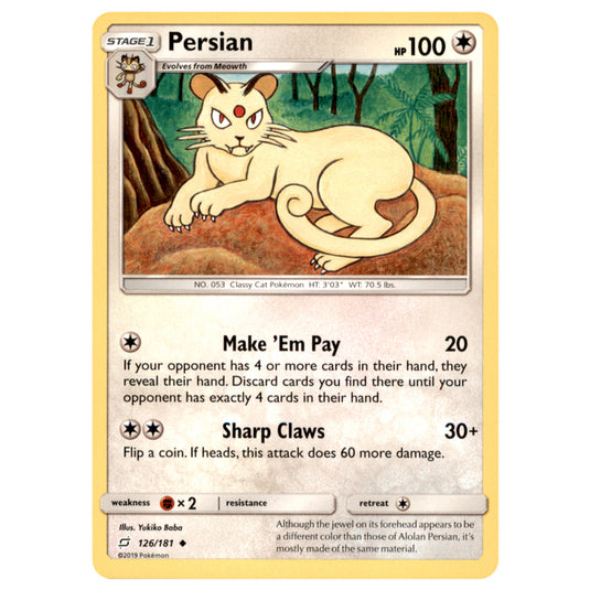 Pokemon - Sun & Moon - Team Up - Persian - 126/181