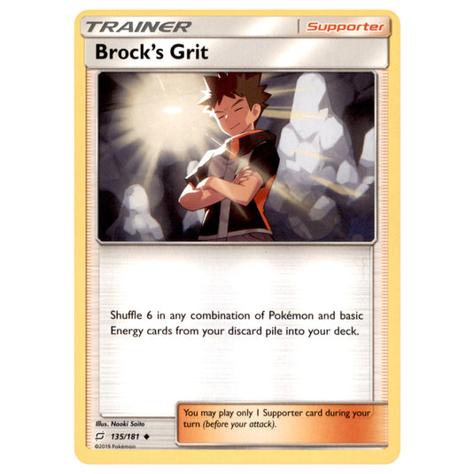 Pokemon - Sun & Moon - Team Up - Brock's Grit - 135/181 Pokemon - Sun & Moon - Team Up - Brock's Grit - 135/181