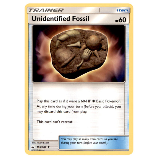 unidentified fossil pokemon card Pokemon - Sun & Moon - Team Up - Unidentified Fossil