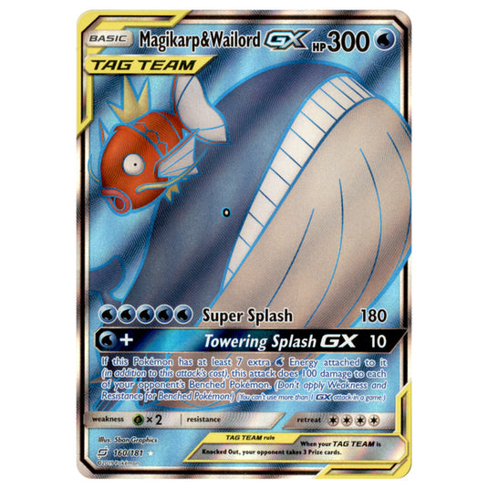 Pokemon - Sun & Moon - Team Up - Magikarp & Wailord-GX (Full Art) - 160/181